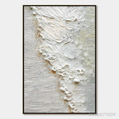 BUYARTVIEW Aegean Foam – Textured Wabi Sabi Abstract Ocean Art - image 1