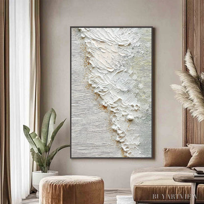 BUYARTVIEW Aegean Foam – Textured Wabi Sabi Abstract Ocean Art - image 4