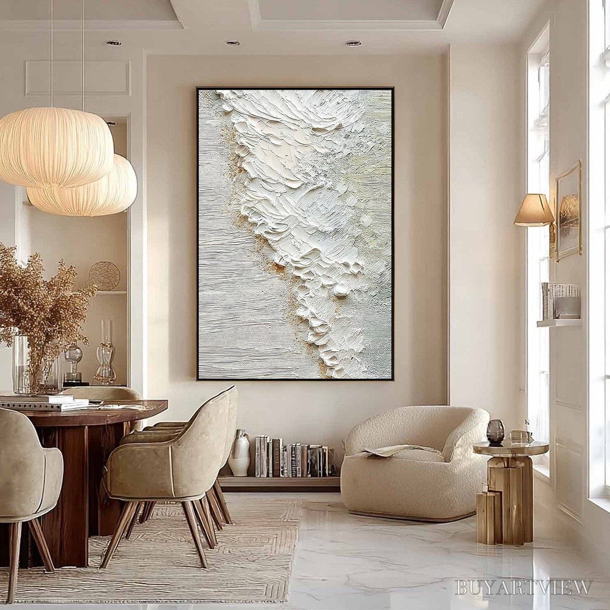 BUYARTVIEW Aegean Foam – Textured Wabi Sabi Abstract Ocean Art - image 6