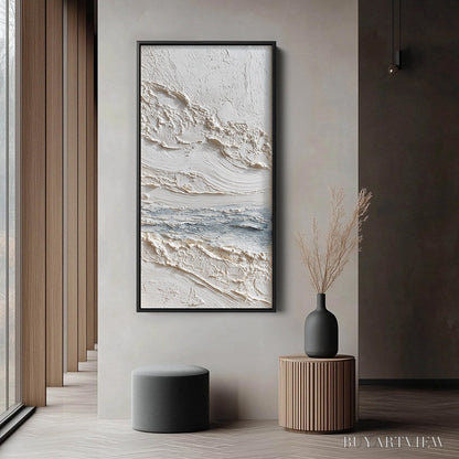 BUYARTVIEW Tideline – Wabi Sabi Textured Coastal Abstract Painting - image 6