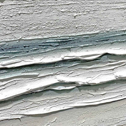 BUYARTVIEW Whispering Tide – Textured Wabi Sabi Beach Scene Painting - image 3