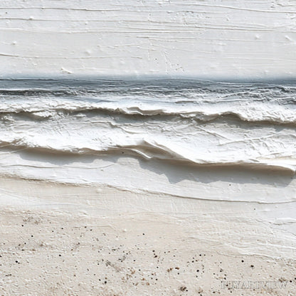 BUYARTVIEW Whispering Tide – Textured Wabi Sabi Beach Scene Painting - image 6