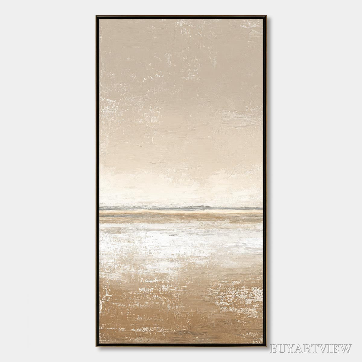BUYARTVIEW Solitude – Textured Minimalist Wabi Sabi Seascape - image 1