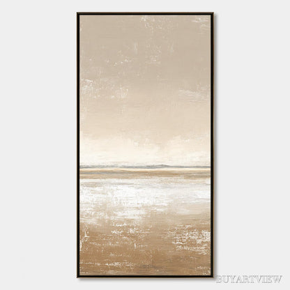 BUYARTVIEW Solitude – Textured Minimalist Wabi Sabi Seascape - image 1