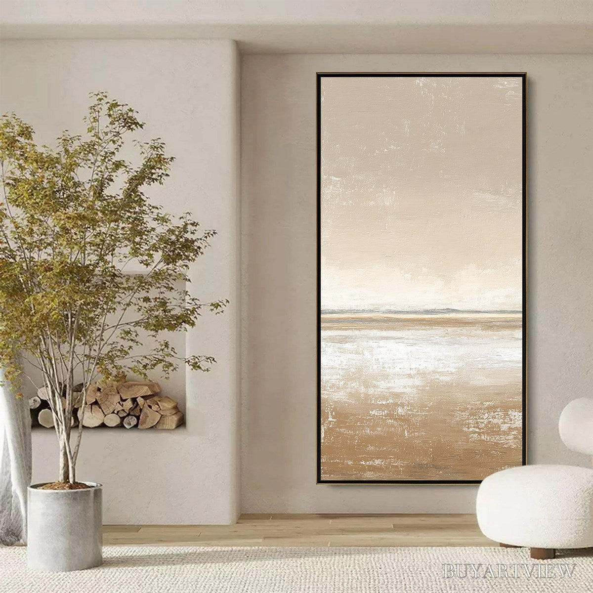 BUYARTVIEW Solitude – Textured Minimalist Wabi Sabi Seascape - image 6