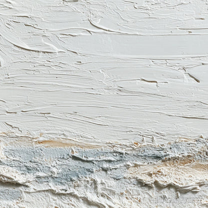 BUYARTVIEW Whispering Tides – Heavily Textured Wabi Sabi Seascape Painting - image 5