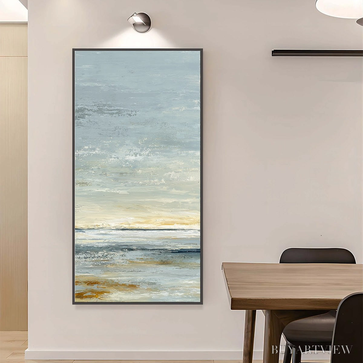 BUYARTVIEW Quiet Horizon – Textured Minimalist Wabi Sabi Seascape - image 4
