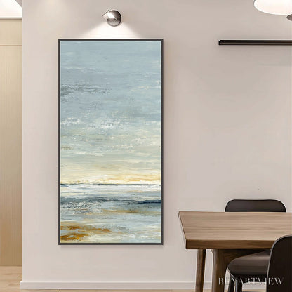 BUYARTVIEW Quiet Horizon – Textured Minimalist Wabi Sabi Seascape - image 4