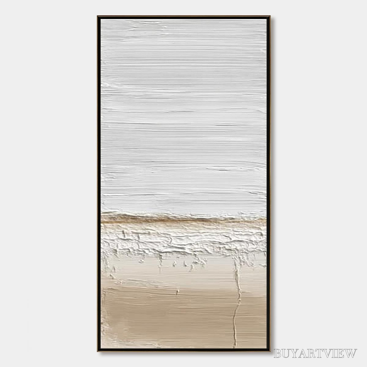 BUYARTVIEW Coastal Calm – Textured Minimalist Wabi Sabi Landscape - image 1