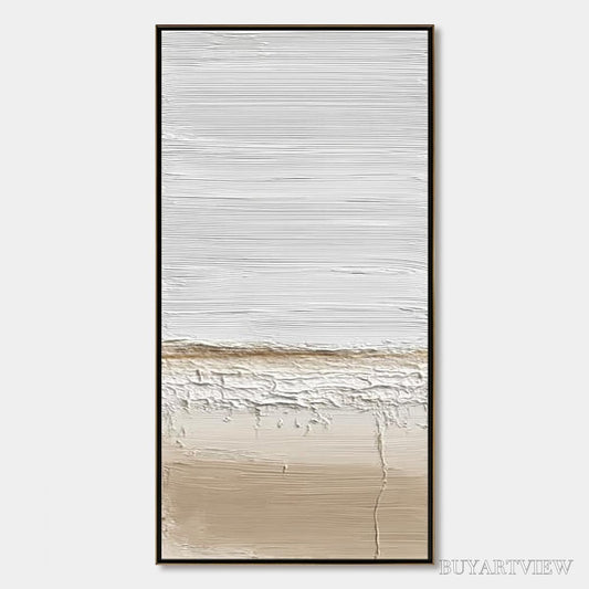 BUYARTVIEW Coastal Calm – Textured Minimalist Wabi Sabi Landscape - image 1
