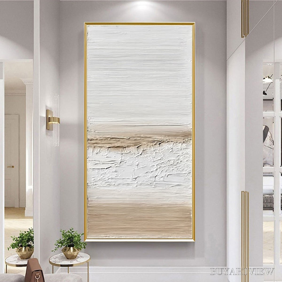 BUYARTVIEW Coastal Calm – Textured Minimalist Wabi Sabi Landscape - image 3