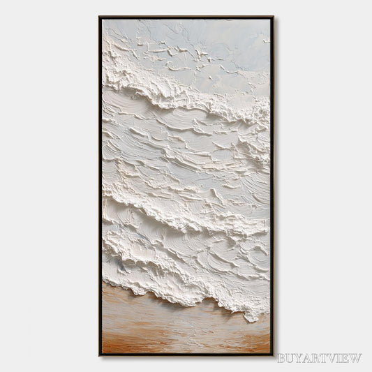 BUYARTVIEW Tidal Crest – Heavy Texture Impasto Ocean Wave Painting - image 1