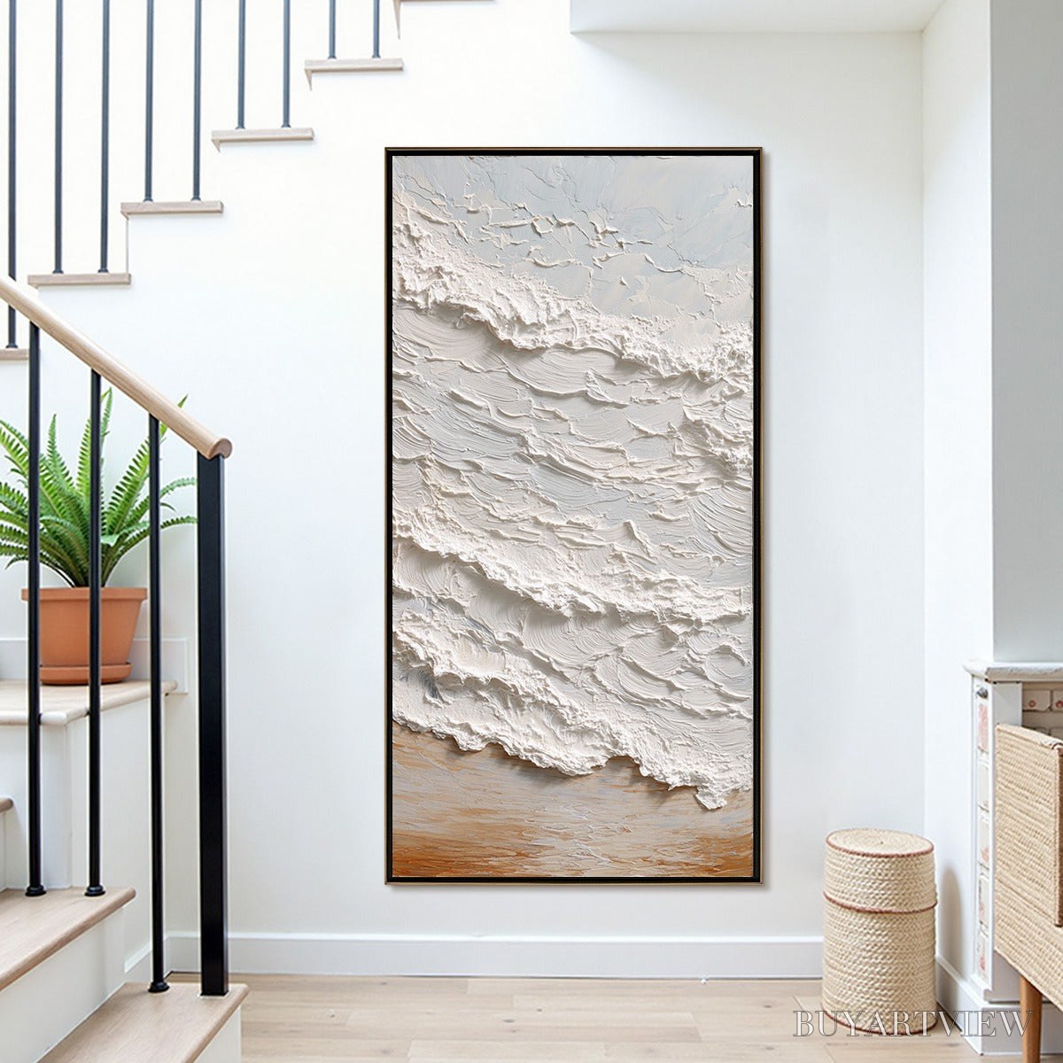 BUYARTVIEW Tidal Crest – Heavy Texture Impasto Ocean Wave Painting - image 2