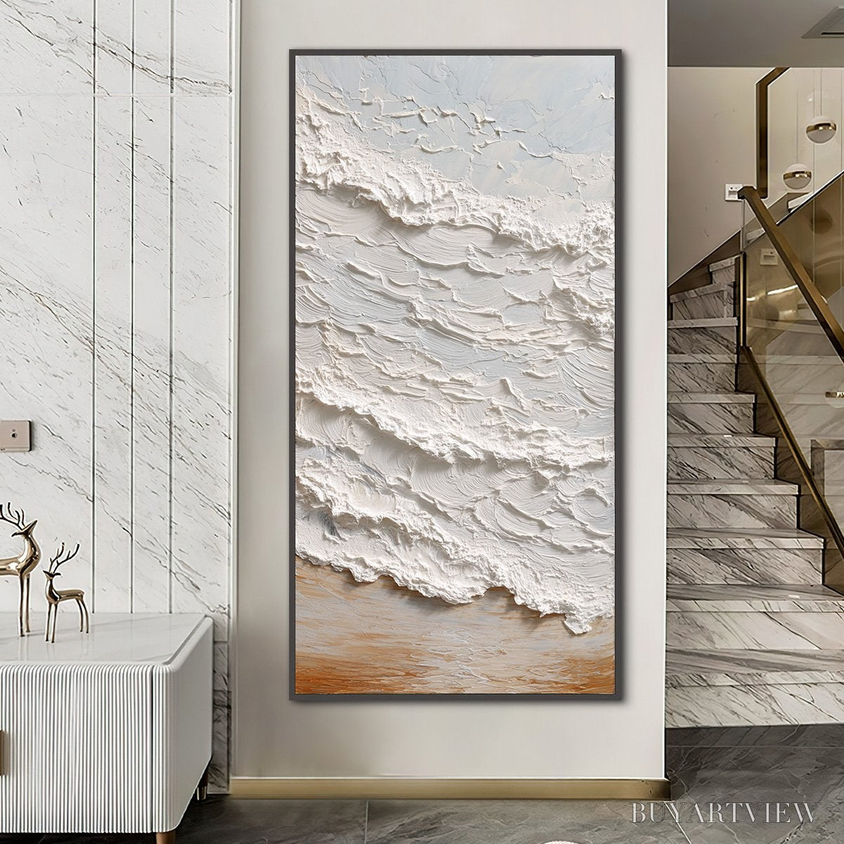 BUYARTVIEW Tidal Crest – Heavy Texture Impasto Ocean Wave Painting - image 4