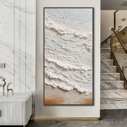 BUYARTVIEW Tidal Crest – Heavy Texture Impasto Ocean Wave Painting - image 4