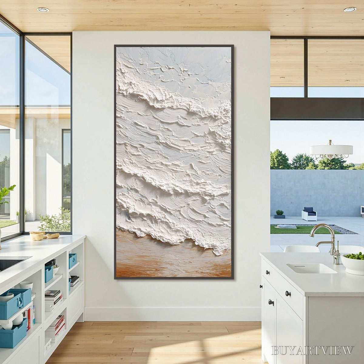 BUYARTVIEW Tidal Crest – Heavy Texture Impasto Ocean Wave Painting - image 6