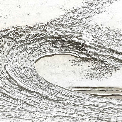 BUYARTVIEW White Crest – Textured Minimalist Ocean Wave Painting - image 6