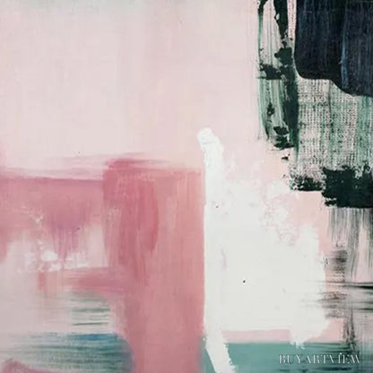 BUYARTVIEW Ink & Blossom – Minimalist Abstract Color-Block Oil Painting - image 5