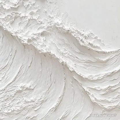 BUYARTVIEW Alabaster Swell – Minimalist Textured Coastal Oil Painting - image 3