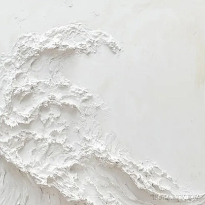 BUYARTVIEW Alabaster Swell – Minimalist Textured Coastal Oil Painting - image 5