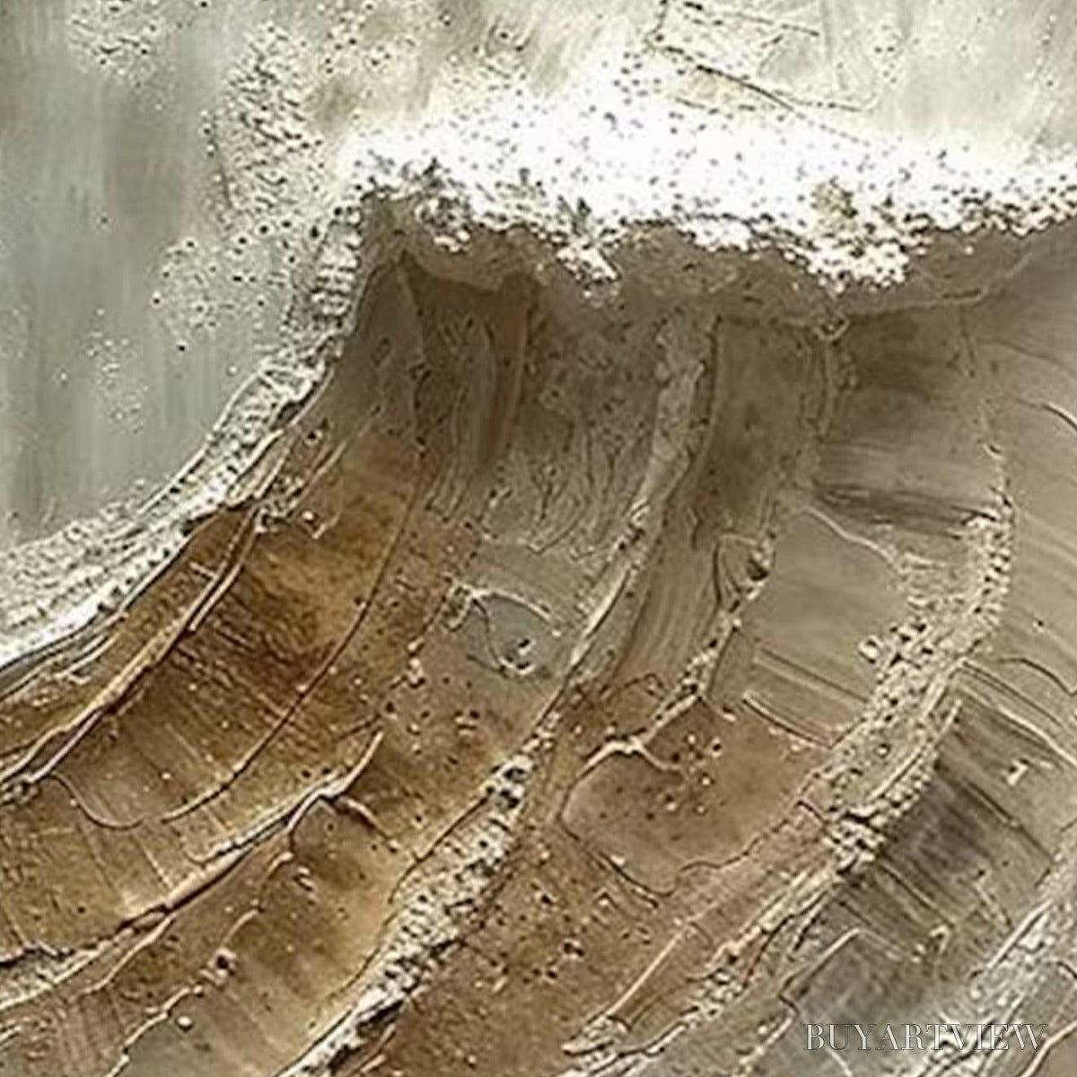 BUYARTVIEW Tidal Whisper – Textured Wabi Sabi Coastal Diptych Oil Painting - image 5