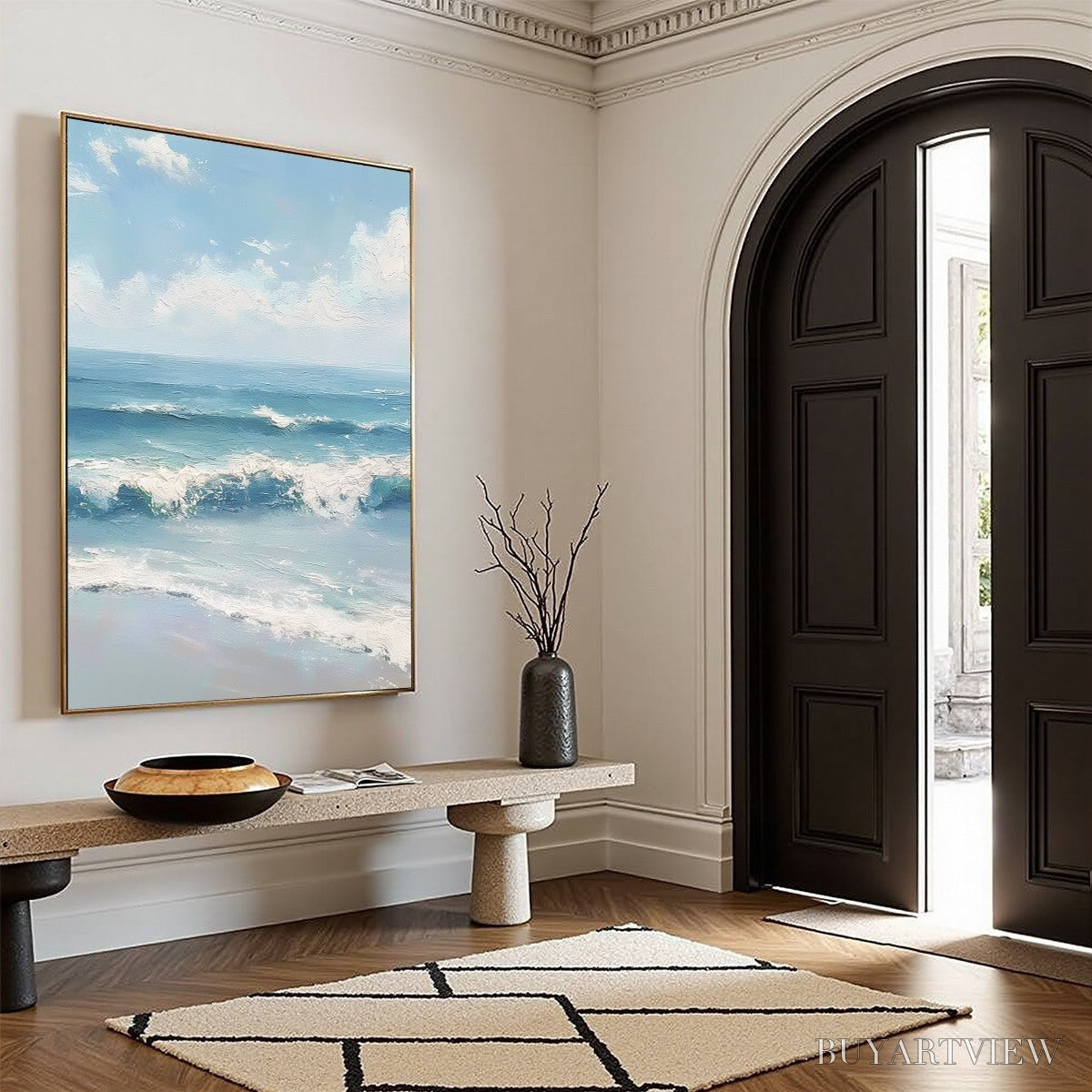BUYARTVIEW Azure Crest – Textured Impasto Seascape Oil Painting - image 6