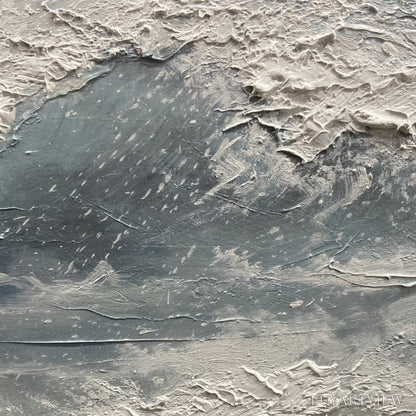 BUYARTVIEW Serene Shore – Textured Minimalist Coastal Seascape - image 6