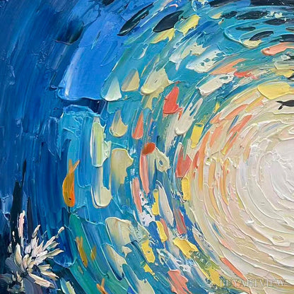 BUYARTVIEW Ocean’S Grace – Textured Impasto Seascape Painting - image 6