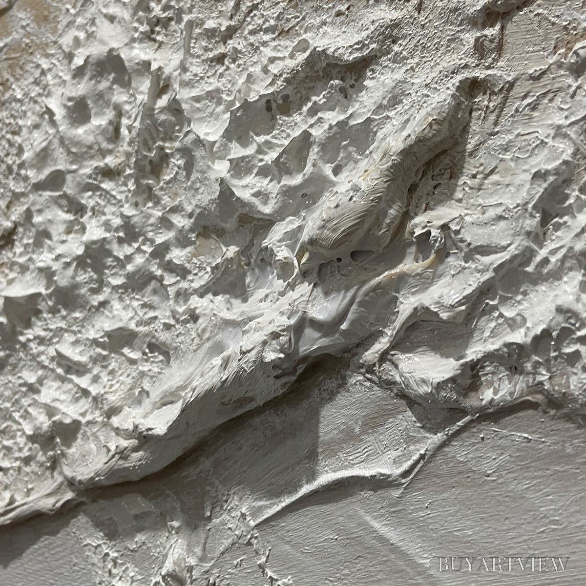 BUYARTVIEW Serenity Tide – Textured Minimalist Beach Scene Painting - image 3