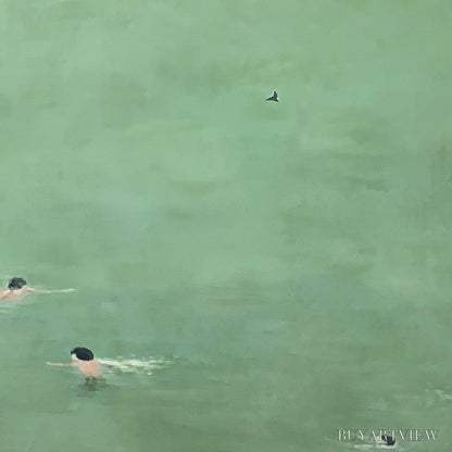 BUYARTVIEW Tidal Glide – Minimalist Swimmer Sports Oil Painting - image 6