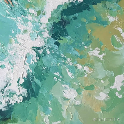 BUYARTVIEW Ocean'S Embrace Textured Impressionist Seascape Oil Painting - image 3
