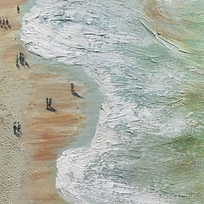 BUYARTVIEW Seashore Serenade – Textured Impasto Beach Oil Painting - image 6