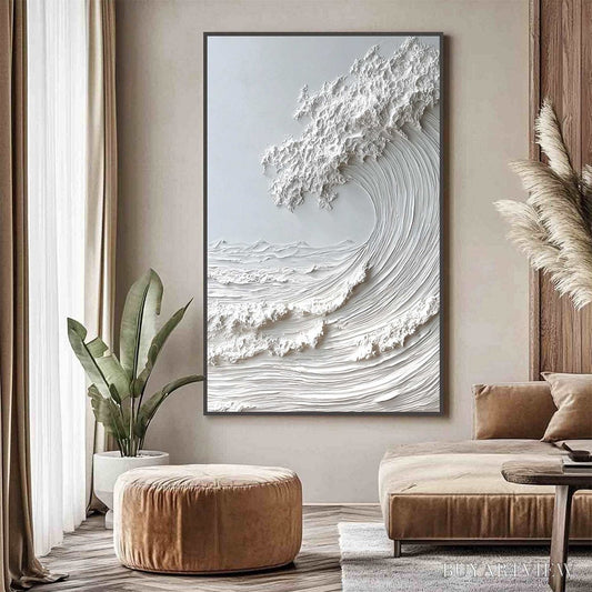 BUYARTVIEW Frozen Momentum – Textured Impasto Seascape Oil Painting - image 2