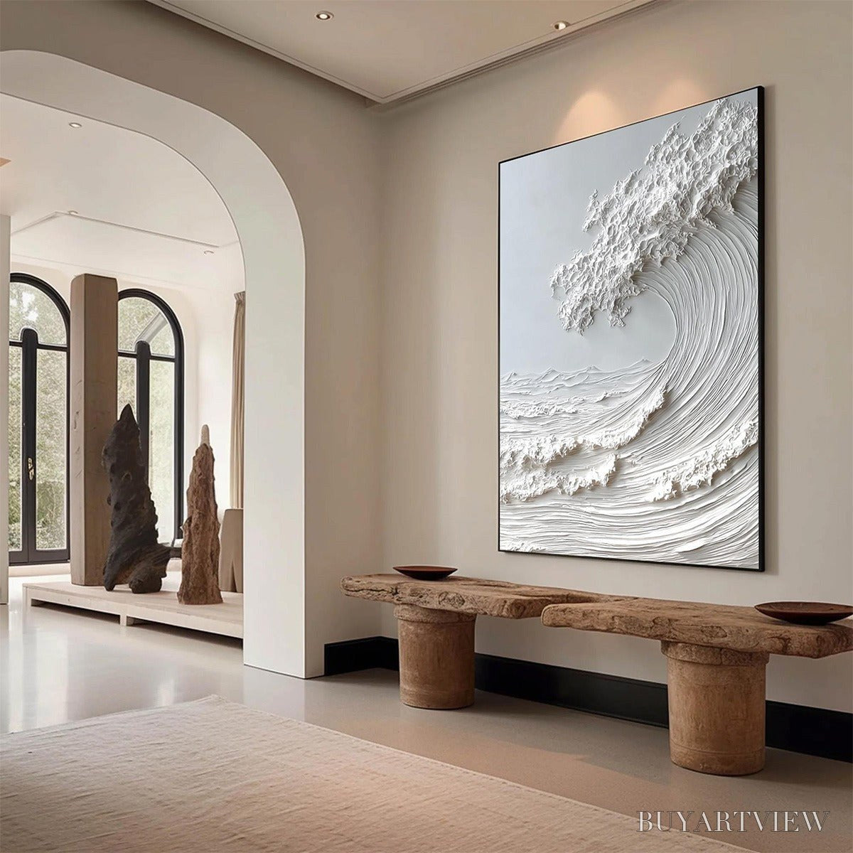 BUYARTVIEW Frozen Momentum – Textured Impasto Seascape Oil Painting - image 4