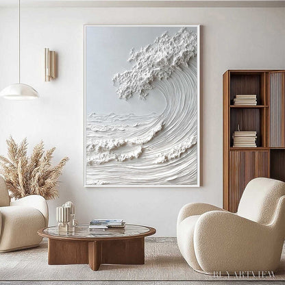 BUYARTVIEW Frozen Momentum – Textured Impasto Seascape Oil Painting - image 5