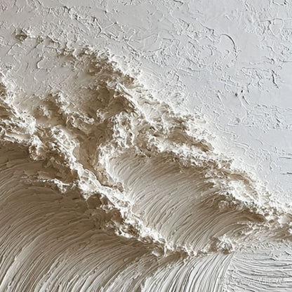 BUYARTVIEW White Wave – Textured Minimalist 3D Oil Painting - image 6