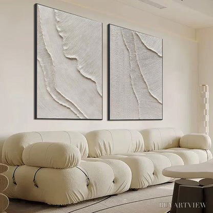 BUYARTVIEW Etched in Stone – Textured Minimalist Abstract Diptych - image 4