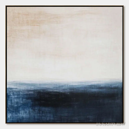 BUYARTVIEW Dusk At Sea – Textured Abstract Ocean Oil Painting - image 1