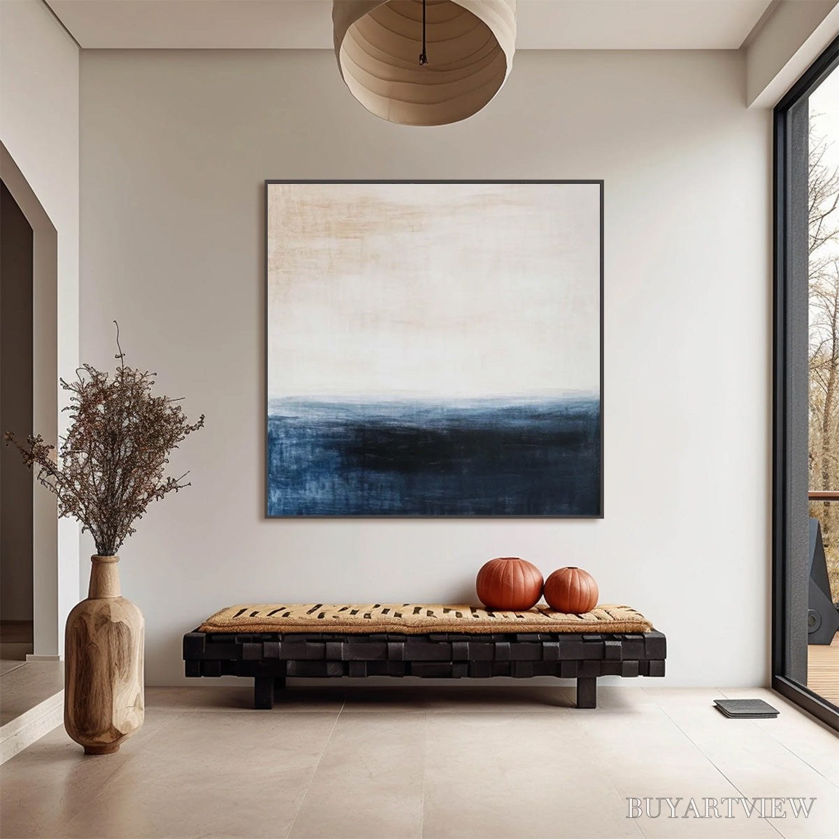 BUYARTVIEW Dusk At Sea – Textured Abstract Ocean Oil Painting - image 6