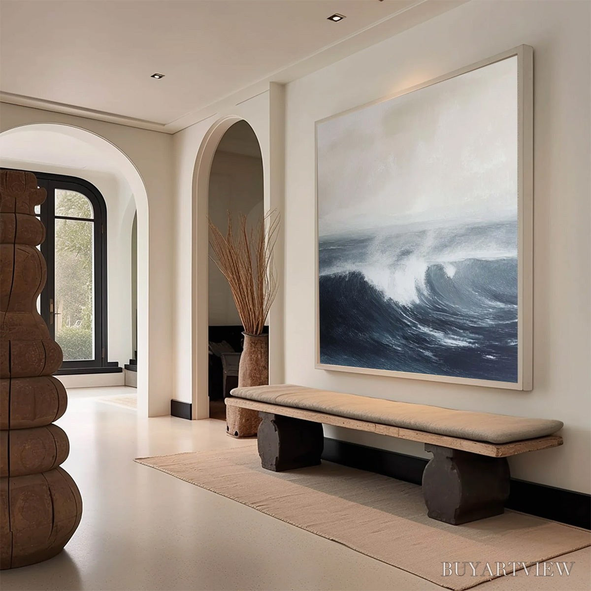 BUYARTVIEW Ocean'S Embrace – Atmospheric Coastal Seascape Oil Painting - image 5