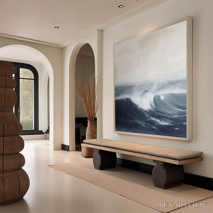 BUYARTVIEW Ocean'S Embrace – Atmospheric Coastal Seascape Oil Painting - image 5