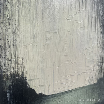 BUYARTVIEW Emerald Mist – Textured Wabi-Sabi Seascape Oil Painting - image 5