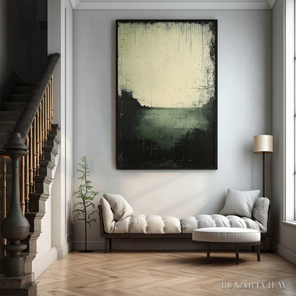 BUYARTVIEW Emerald Mist – Textured Wabi-Sabi Seascape Oil Painting - image 6