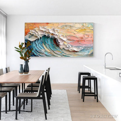 BUYARTVIEW Ocean'S Embrace – Textured Impasto Ocean Wave Oil Painting - image 6