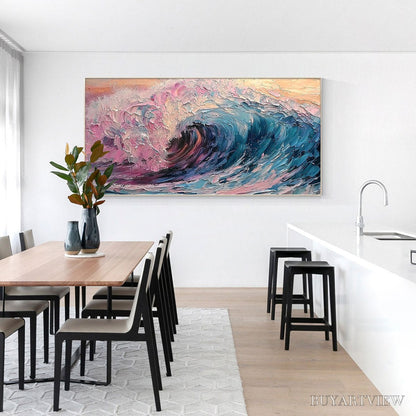 BUYARTVIEW Crystal Crest – Textured Impasto Ocean Wave Oil Painting - image 6