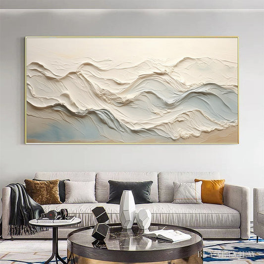 BUYARTVIEW Ocean Echoes – Textured Abstract Oil Painting - image 2
