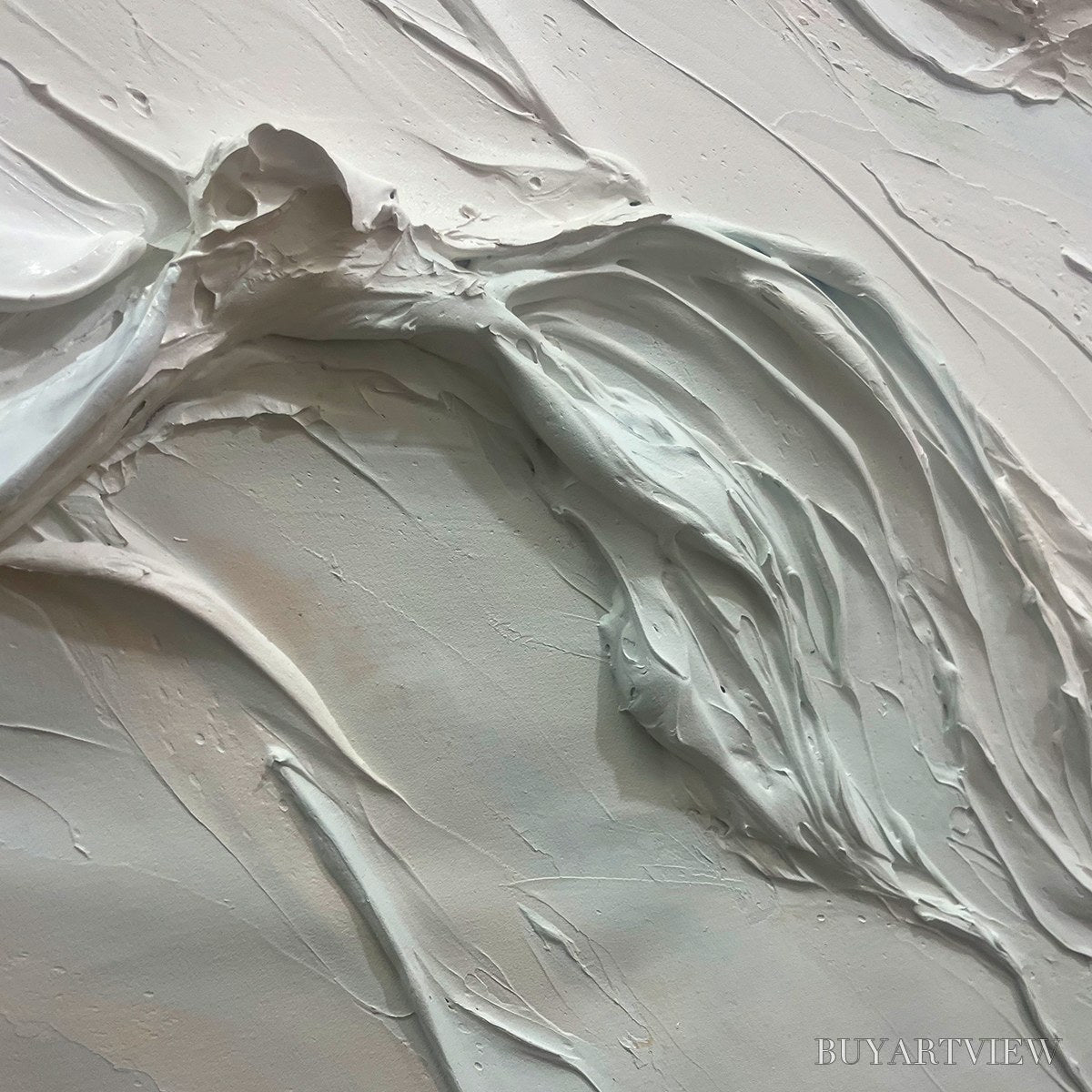 BUYARTVIEW Ocean Echoes – Textured Abstract Oil Painting - image 6