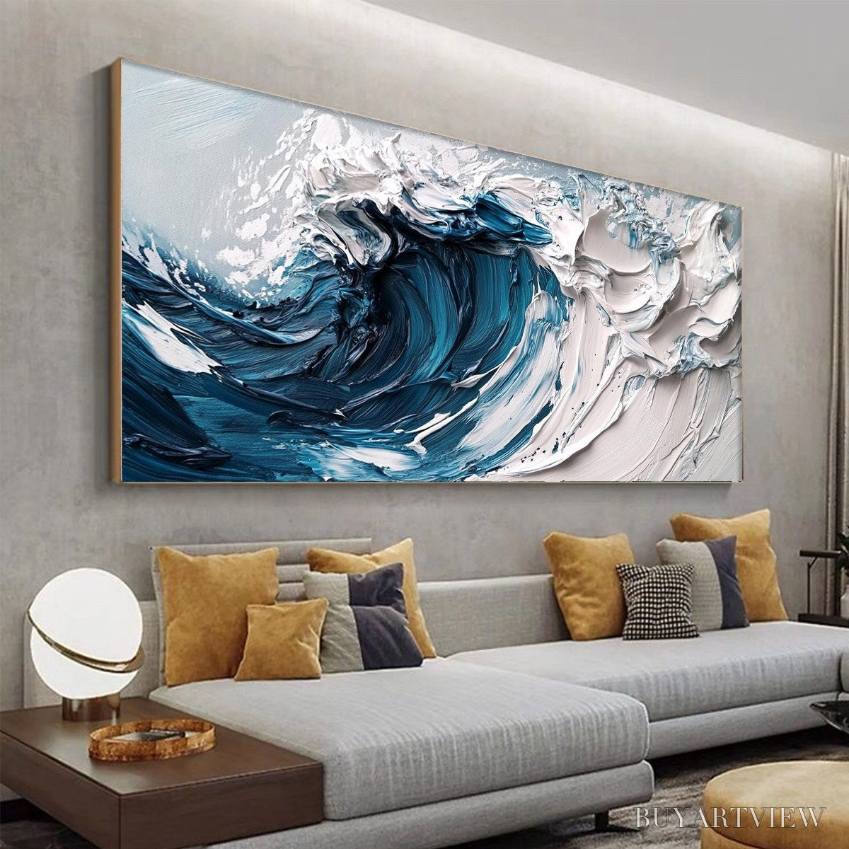 BUYARTVIEW Crashing Wave – Textured Impasto Ocean Wave Oil Painting - image 4