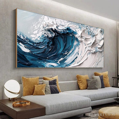 BUYARTVIEW Crashing Wave – Textured Impasto Ocean Wave Oil Painting - image 4