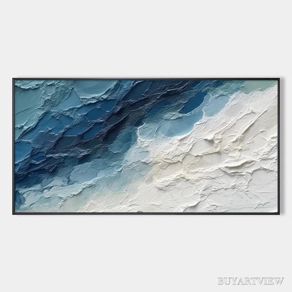 BUYARTVIEW Golden Surge – Textured Impasto Ocean Sunrise Wave Oil Painting - image 1